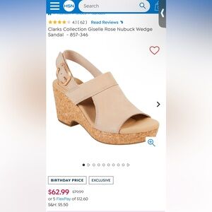 Clarks Giselle Rose sandals  Size 7  Taupe  brand new without box